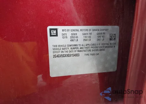 2016 Buick Regal Turbo Gs from USA, damaged, VIN 2G4GV5GX8G9154953